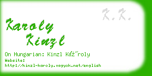 karoly kinzl business card